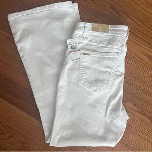 Michael Kors Women's Selma Higher-Rise Flare White Jeans Size 12 NWT $110 Chic